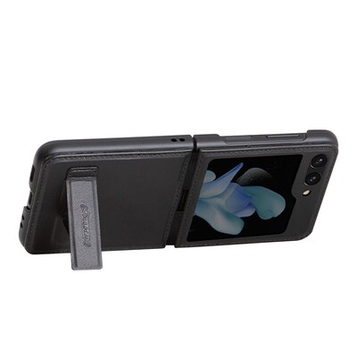 SaharaCase Leather Case with Kickstand for Samsung Galaxy Z Flip5, Black (CP00502)