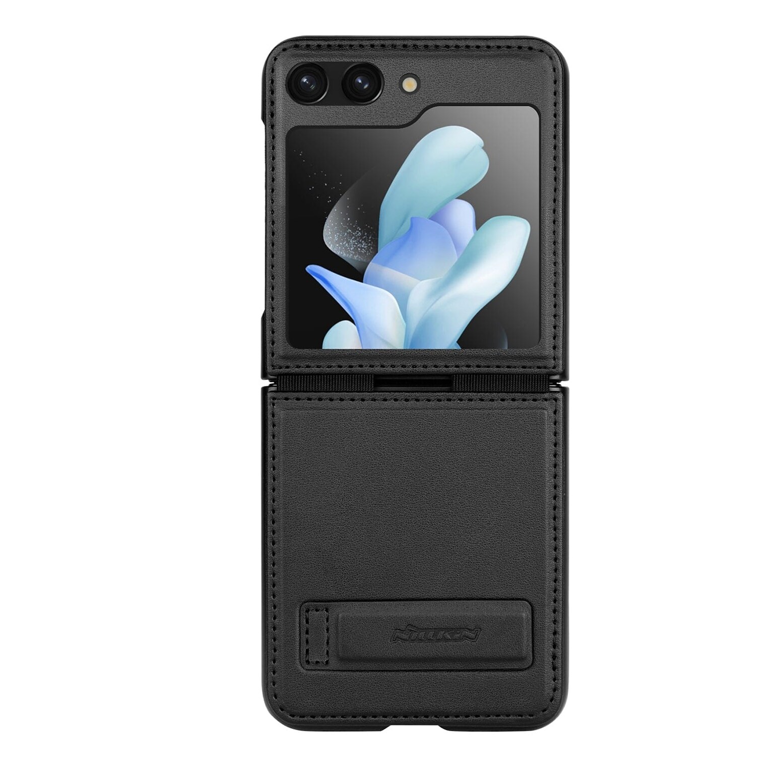 SaharaCase Leather Case with Kickstand for Samsung Galaxy Z Flip5, Black (CP00502)