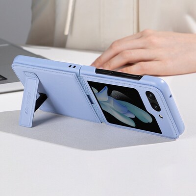 SaharaCase Leather Case with Kickstand for Samsung Galaxy Z Flip5, Navy (CP00503)