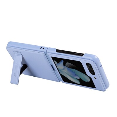 SaharaCase Leather Case with Kickstand for Samsung Galaxy Z Flip5, Navy (CP00503)