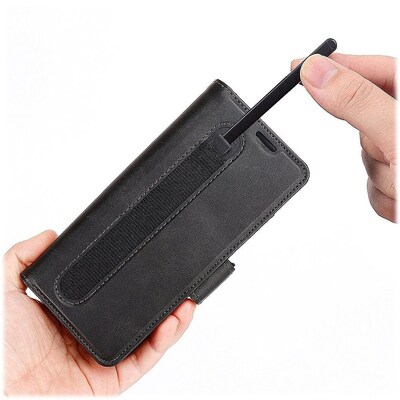 SaharaCase Genuine Leather Folio Wallet Case for Samsung Galaxy Z Fold5, Black (CP00509)