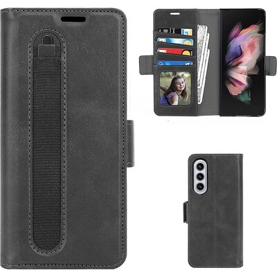 SaharaCase Genuine Leather Folio Wallet Case for Samsung Galaxy Z Fold5, Black (CP00509)