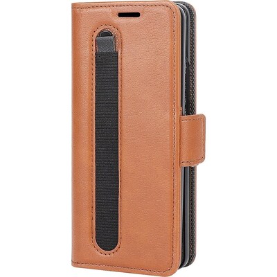 SaharaCase Genuine Leather Folio Wallet Case for Samsung Galaxy Z Fold5, Brown (CP00510)