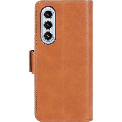 SaharaCase Genuine Leather Folio Wallet Case for Samsung Galaxy Z Fold5, Brown (CP00510)