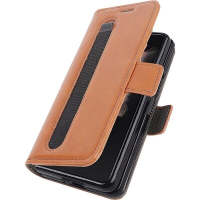 SaharaCase Genuine Leather Folio Wallet Case for Samsung Galaxy Z Fold5, Brown (CP00510)