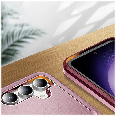 SaharaCase Military Kickstand Series Case for Samsung Galaxy S23 FE, Rose Gold (CP00514)
