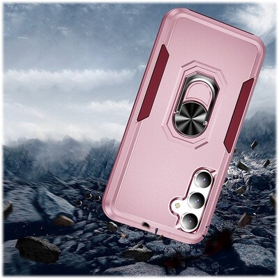 SaharaCase Military Kickstand Series Case for Samsung Galaxy S23 FE, Rose Gold (CP00514)