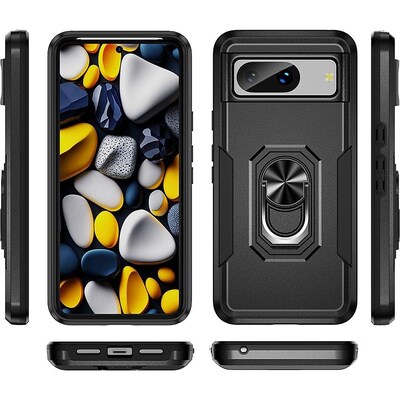 SaharaCase Military Kickstand Series Case for Google Pixel 8, Black (CP00519)