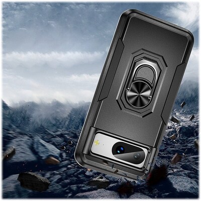 SaharaCase Military Kickstand Series Case for Google Pixel 8, Black (CP00519)