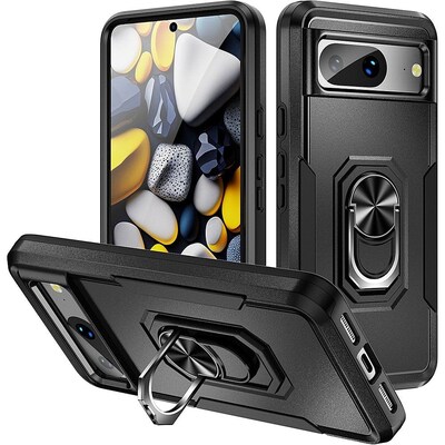 SaharaCase Military Kickstand Series Case for Google Pixel 8 Pro, Black (CP00525)