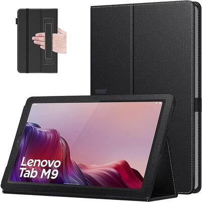 SaharaCase Bi-Fold Folio Case for Lenovo Tab M9, Black (TB00317)