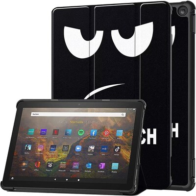 SaharaCase Tri-Fold Folio Case for Amazon Fire HD 10 (2023), Black (TB00367)