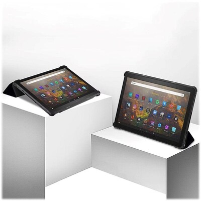 SaharaCase Tri-Fold Folio Case for Amazon Fire HD 10 (2023), Black (TB00367)