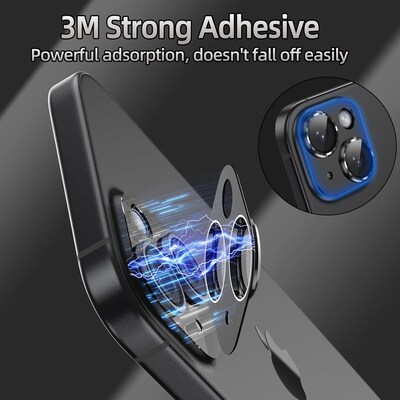 SaharaCase - ZeroDamage HD Flexible Glass Camera Lens Protector for Apple iPhone 15/15 Plus (2-Pack) - Black