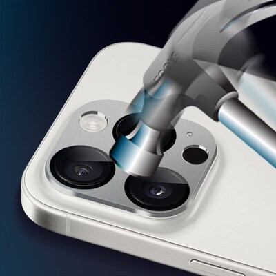 SaharaCase - ZeroDamage HD Flexible Glass Camera Lens Protector for iPhone 15 Pro/15 Pro Max (2-Pack)