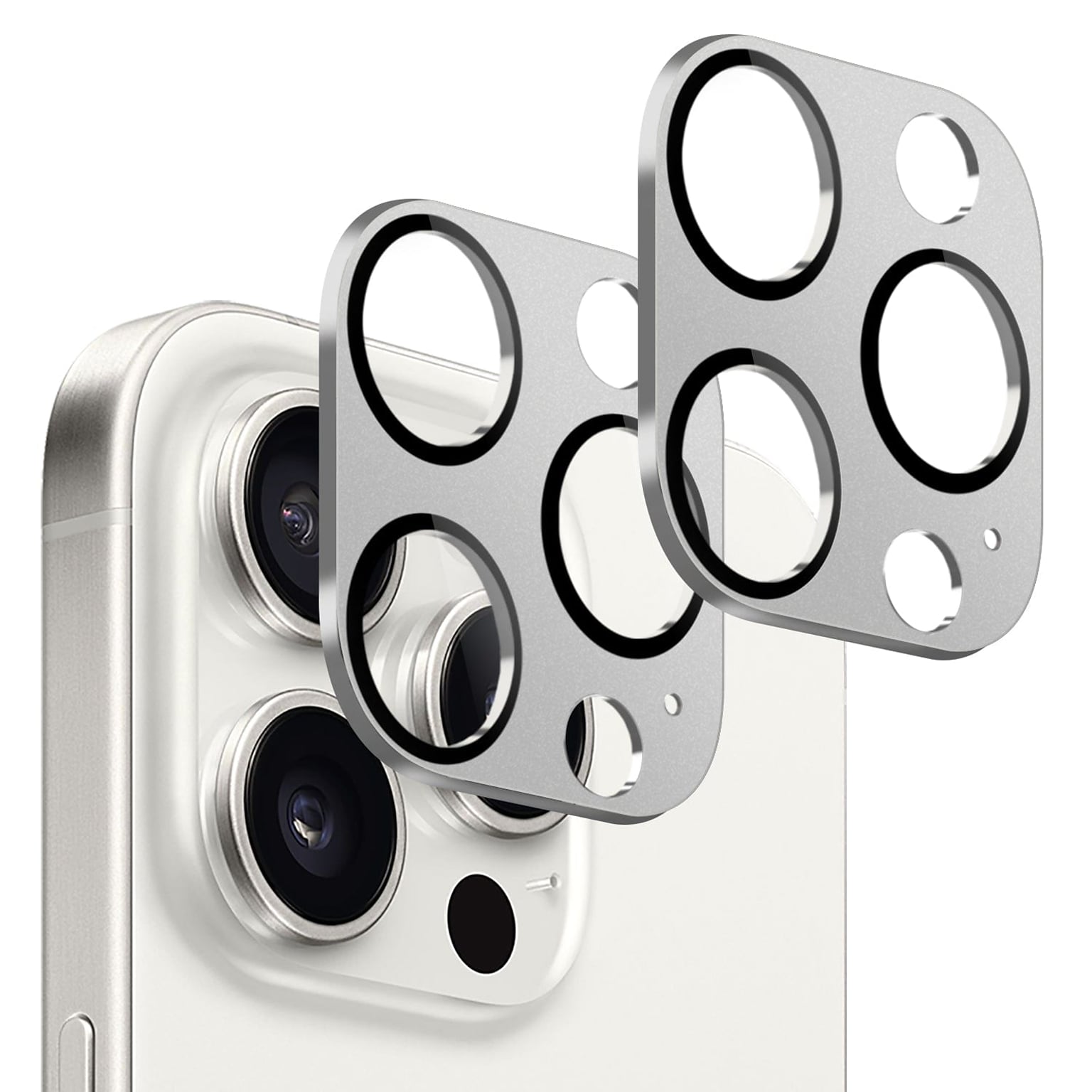 SaharaCase - ZeroDamage HD Flexible Glass Camera Lens Protector for iPhone 15 Pro/15 Pro Max (2-Pack)