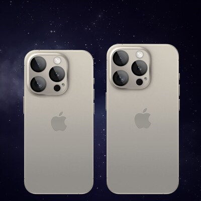 SaharaCase - ZeroDamage HD Flexible Glass Camera Lens Protector for iPhone 15 Pro/15 Pro Max (2-Pack)