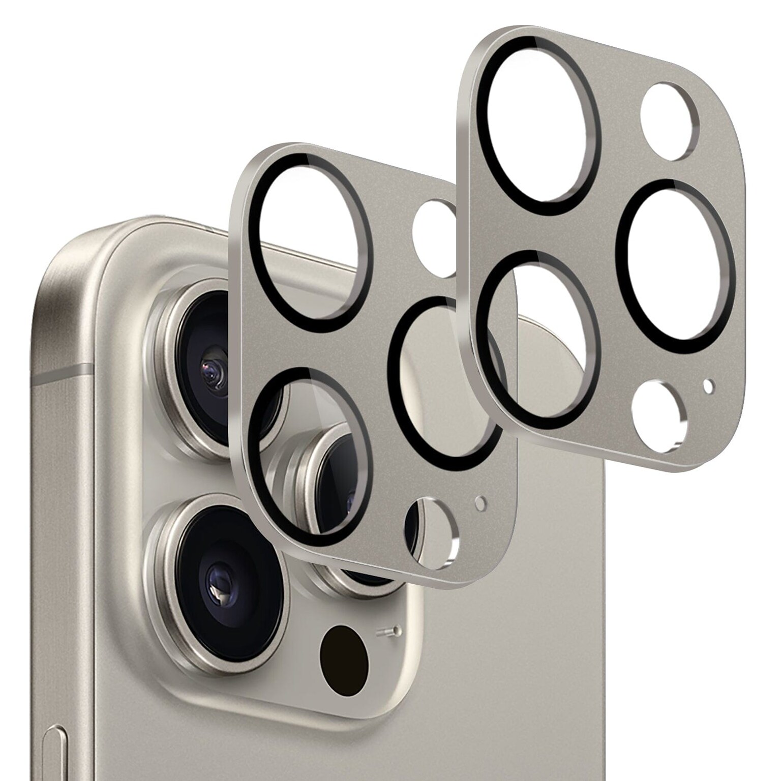 SaharaCase - ZeroDamage HD Flexible Glass Camera Lens Protector for iPhone 15 Pro/15 Pro Max (2-Pack)