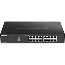D-Link DGS-1100-16V2 16 Ports Layer 2 Gigabit Ethernet PoE Switch Managed, Black