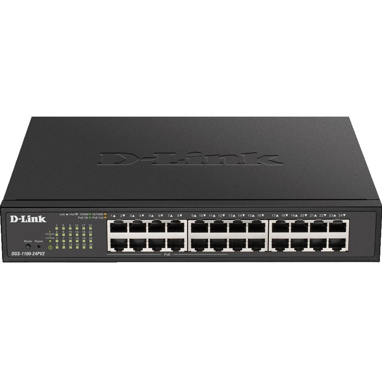 D-Link DGS-1100-24PV2 24 Ports Layer 2 Gigabit Ethernet PoE Switch Managed, Black