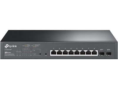 TP-LINK JetStream 8-Port Gigabit Ethernet PoE+ Managed Switch, 20Gbps, Black (TL-SG2210MP)