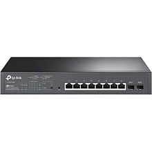 TP-LINK JetStream 8-Port Gigabit Ethernet PoE+ Managed Switch, 20Gbps, Black (TL-SG2210MP)