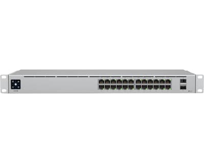 Ubiquiti UniFi 24-Port Gigabit Ethernet Managed Switch, 10/100/1000 Mbps, Silver (USW-24-POE)