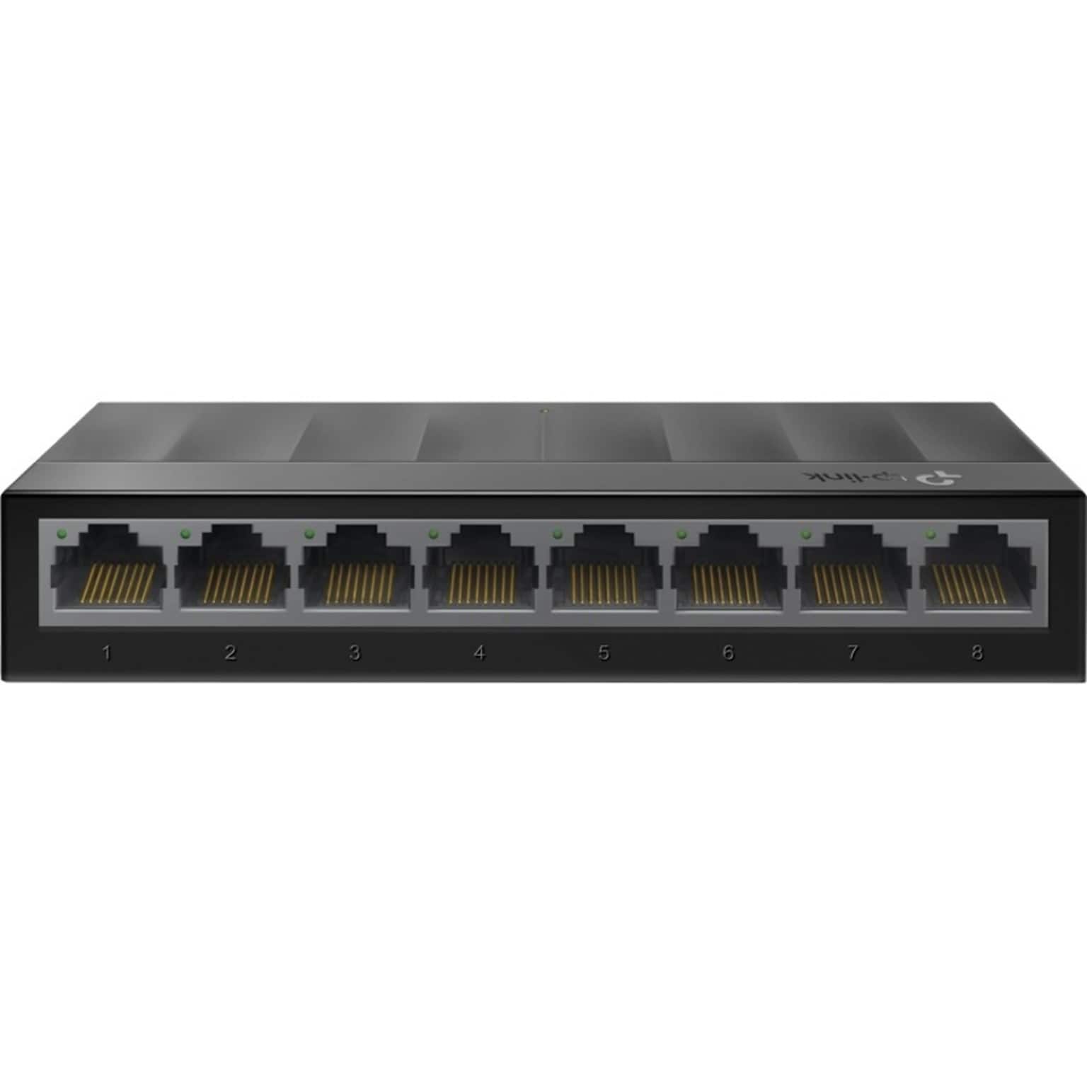 TP-Link LS1008G Litewave 8 Port Layer 2 Gigabit Ethernet Switch Unmanaged, Black