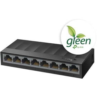 TP-Link LS1008G Litewave 8 Port Layer 2 Gigabit Ethernet Switch Unmanaged, Black