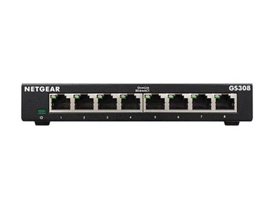 Netgear 300 Series 8-Port Gigabit Ethernet Unmanaged Switch, Black (GS308-300PAS)