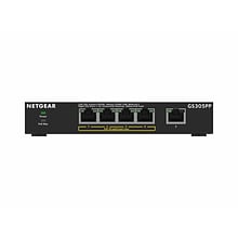 Netgear 300 Series 5-Port Gigabit Ethernet PoE Unmanaged Switch, Black (GS305PP-100NAS)