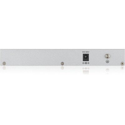 Zyxel GS1200-5HPv2 Managed 5-Port Gigabit PoE+ Desktop Ethernet Switch, Gray