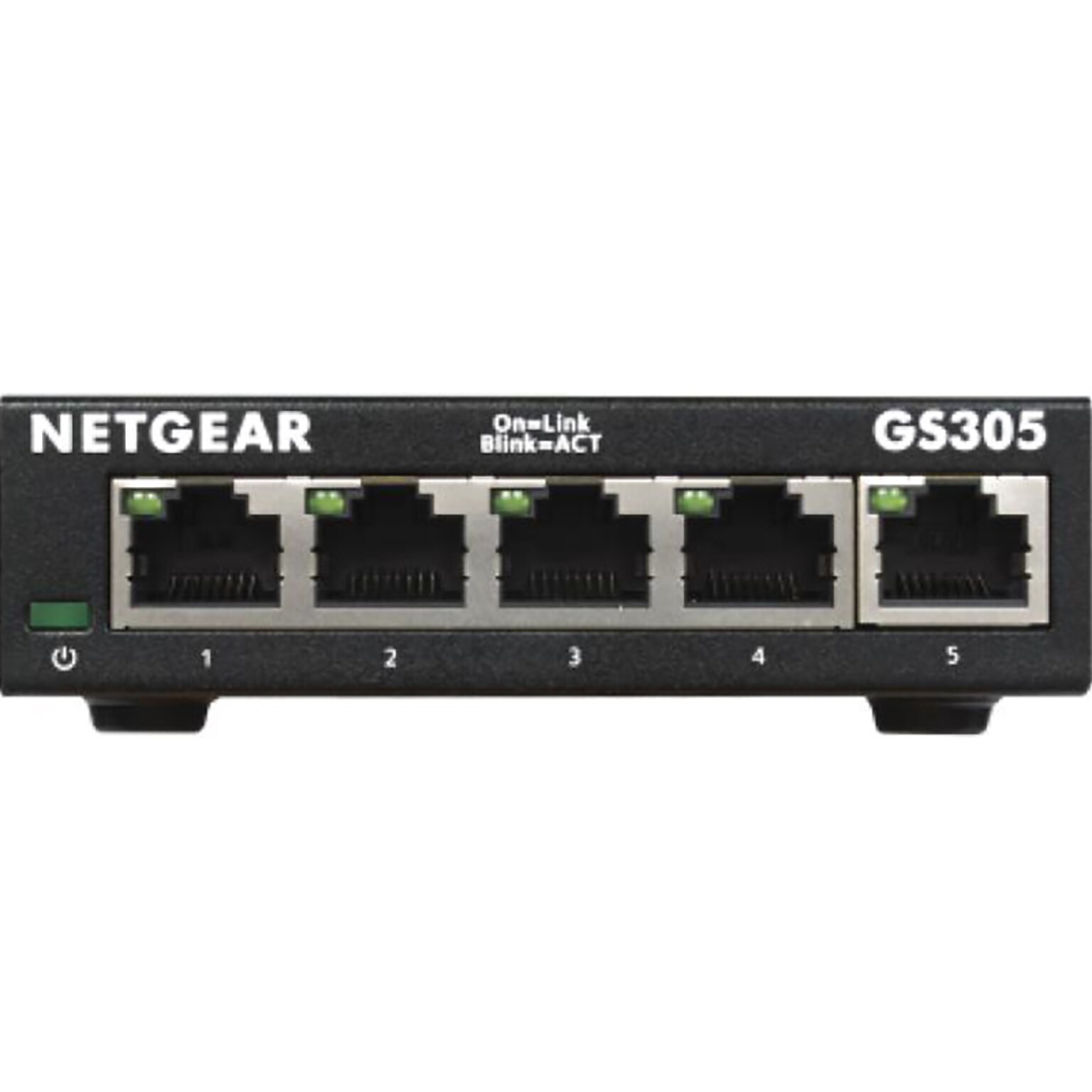 Netgear 300 Series 5-Port Gigabit Ethernet Unmanaged Switch, Black (GS305-300PAS)