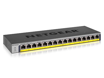NETGEAR 16-Port PoE/PoE+ Gigabit Ethernet Unmanaged Switch (GS116LP-100NAS)