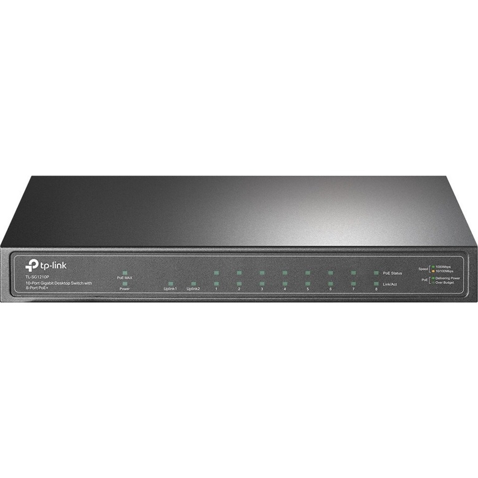 TP-Link TL-SG1210P 8 Port Layer 2 Gigabit PoE Ethernet Switch Unmanaged, Black