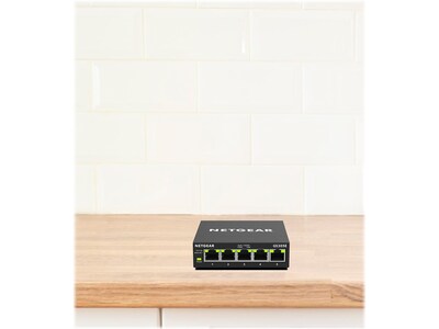 Netgear 300 Series Plus 5-Port Gigabit Ethernet Managed Switch, Black (GS305E-100NAS)