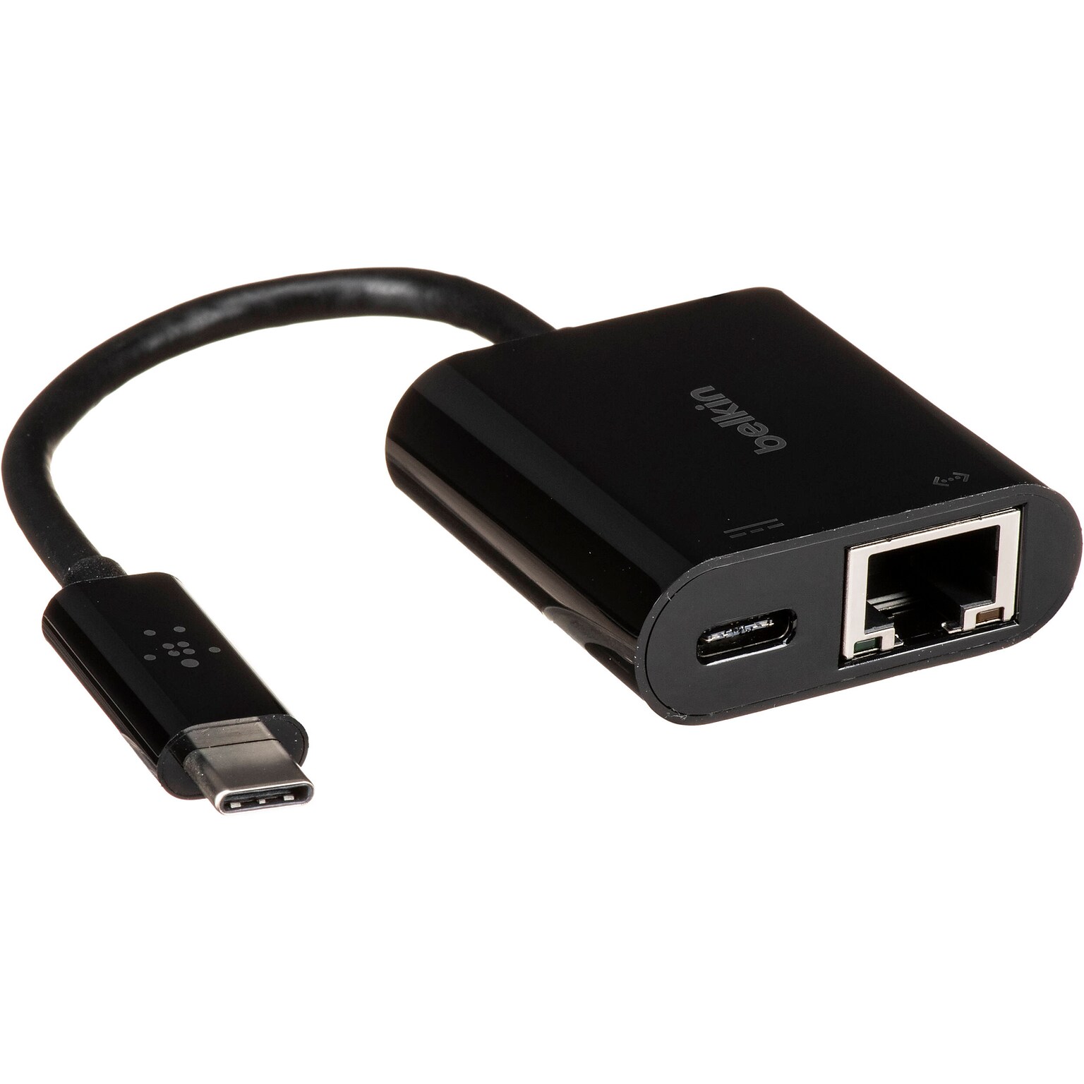 Belkin USB-C to Ethernet + Charge Adapter, Black (INC001BK-BL)