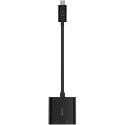 Belkin USB-C to Ethernet + Charge Adapter, Black (INC001BK-BL)