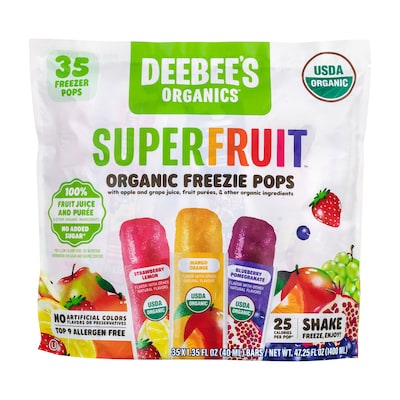 DeeBee's Organics SuperFruit Freezie, 1.35 fl oz, 35/Pack (220-02250)