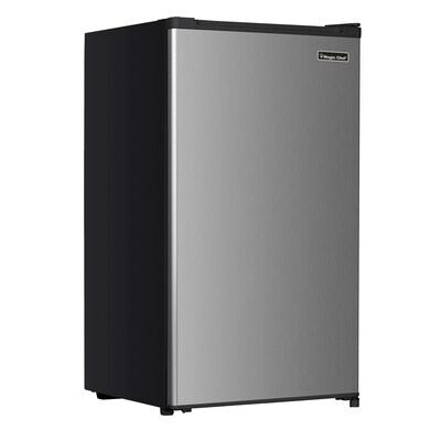 Magic Chef MCAR32PSE 3.2-Cu. Ft. Freezerless Mini Fridge, Silver