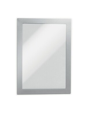 Duraframe Sign Holder, 5-1/2in x 8-1/2in, Silver, 2/Pack