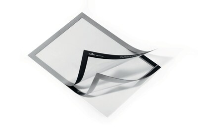 DURABLE Self-Adhesive Magnetic DURAFRAME Document Sign Holder, 8-1/2 x 11, Silver, 2/Pack (476823)