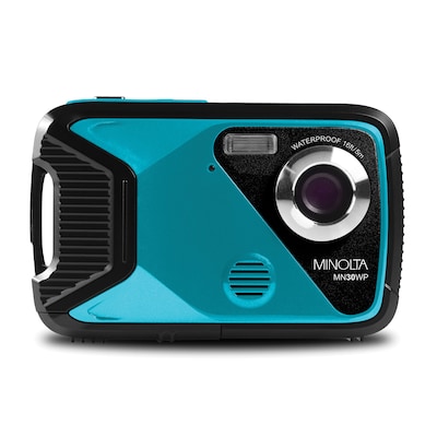 Minolta 21 MP 1080p Digital Waterproof Camera, 4x Digital Zoom, Teal (MN30WP-TL)