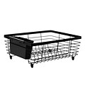 Kitchen Details Flat Wire Dish Rack, Black (4032-BLACK)