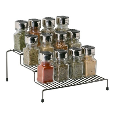 Kitchen Details 3 Tier Spice Rack Shelf Organizer, Onyx (24195-ONYX)