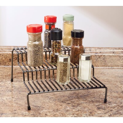 Kitchen Details 3 Tier Spice Rack Shelf Organizer, Onyx (24195-ONYX)
