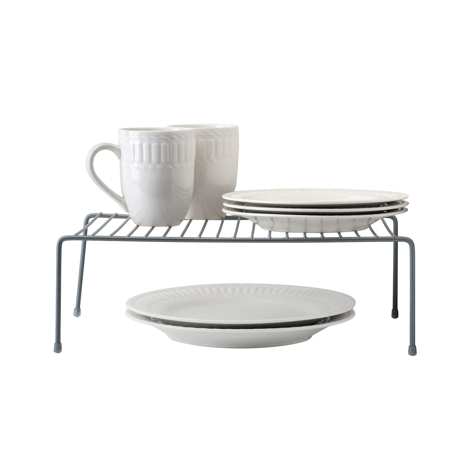 Kitchen Details Grey Kitchen Shelf Organizer Grey, Large (24124-GREY)