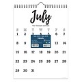July 2018-June 2019 TF Publishing 9 X 12 Script Monthly Wall Calendar Black & White (19-6204A)