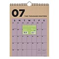 July 2018-June 2019 TF Publishing 9 X 12 Kraft Monthly Wall Calendar  (19-6215A)