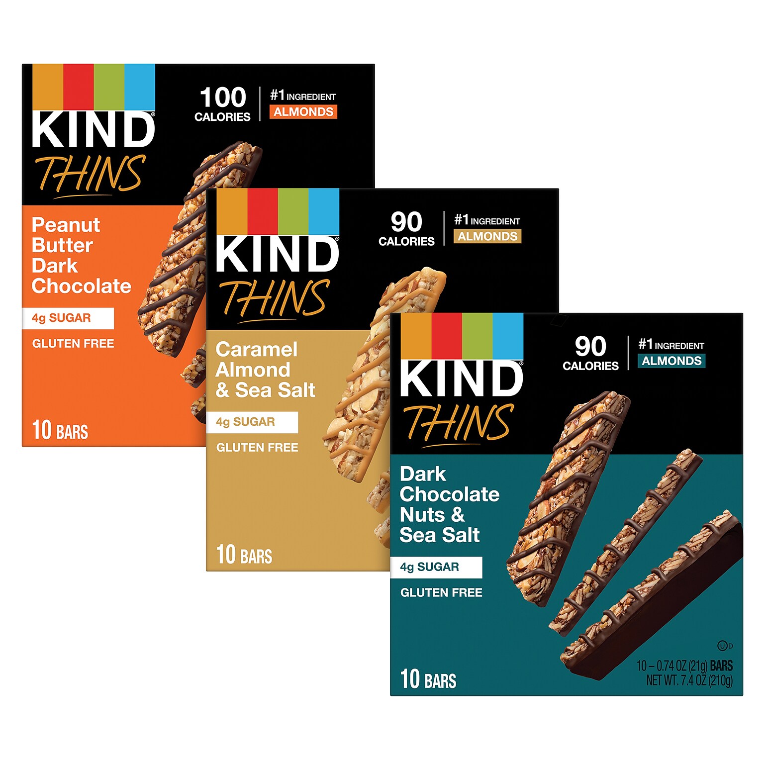 KIND Thins Gluten Free Variety Pack, 30/Box (600-00776)